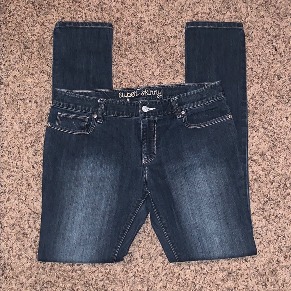 Dark blue jeans